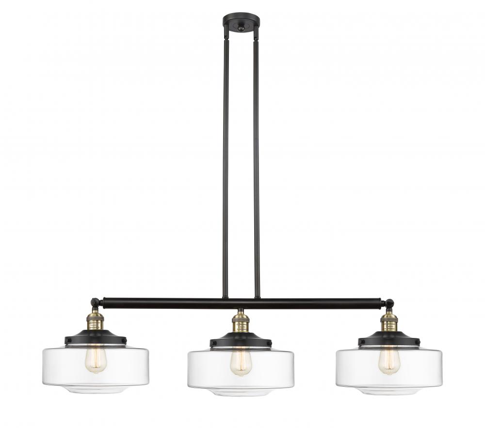 Bridgeton - 3 Light - 44 inch - Black Antique Brass - Stem Hung - Island Light