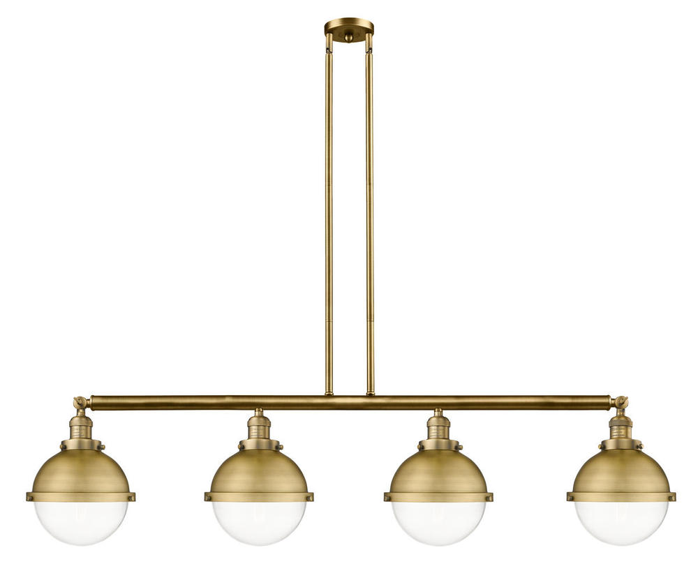 Hampden - 4 Light - 54 inch - Brushed Brass - Stem Hung - Island Light