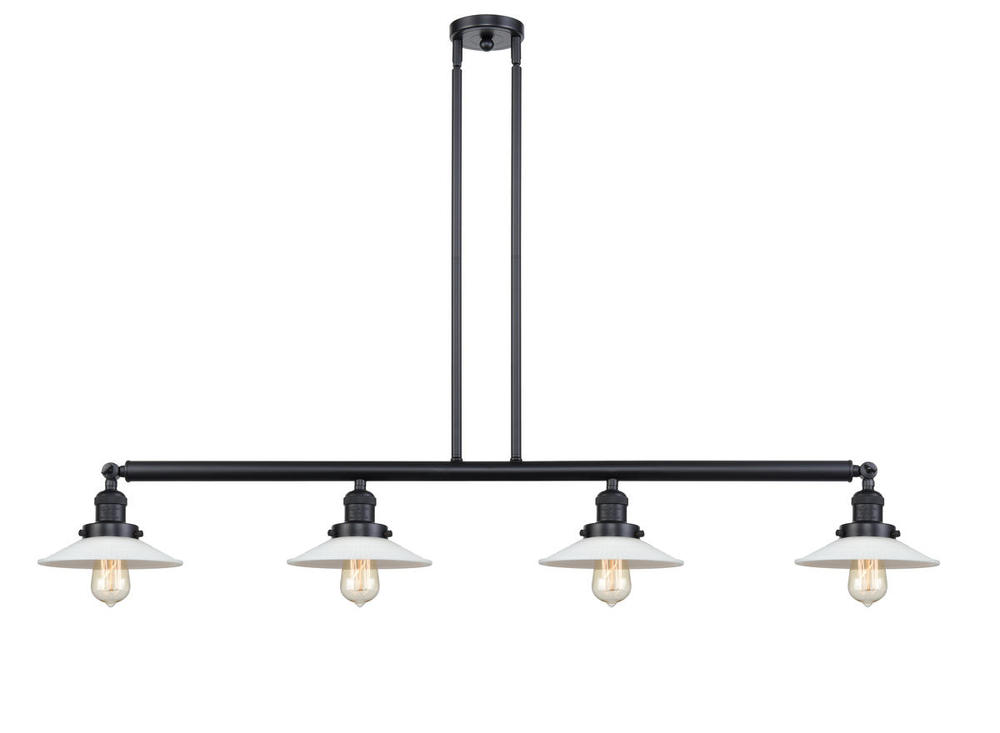 Halophane - 4 Light - 53 inch - Matte Black - Stem Hung - Island Light