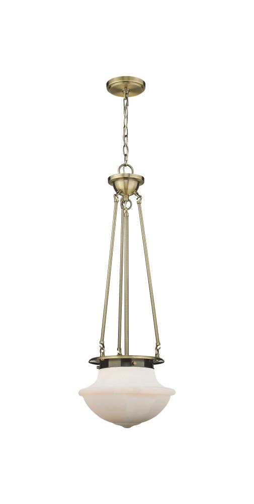 Oxford - 1 Light - 12 inch - Antique Brass - Pendant