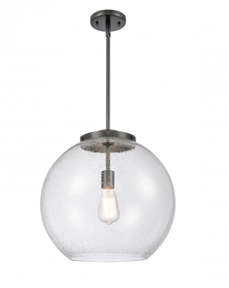 Athens - 1 Light - 16 inch - Matte Black - Cord hung - Pendant