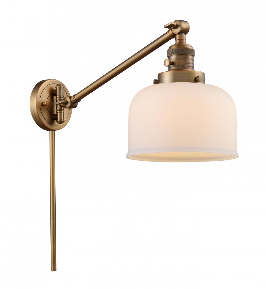 Bell - 1 Light - 8 inch - Brushed Brass - Swing Arm