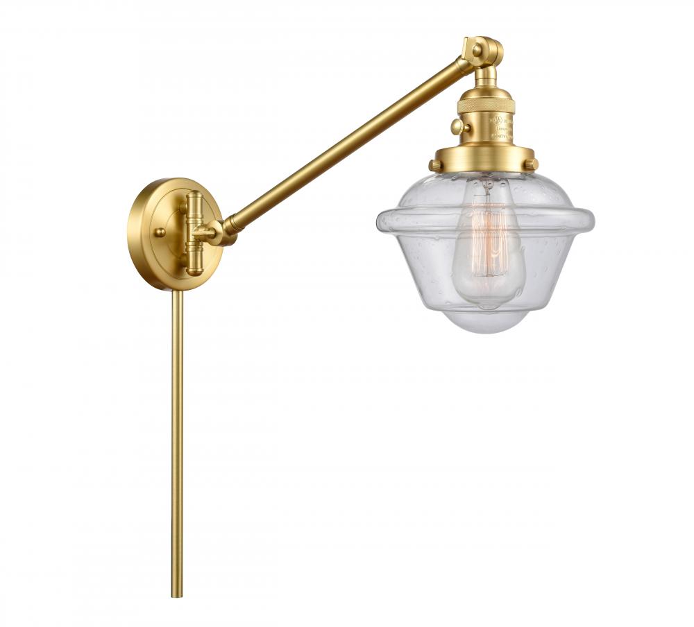 Oxford - 1 Light - 8 inch - Satin Gold - Swing Arm