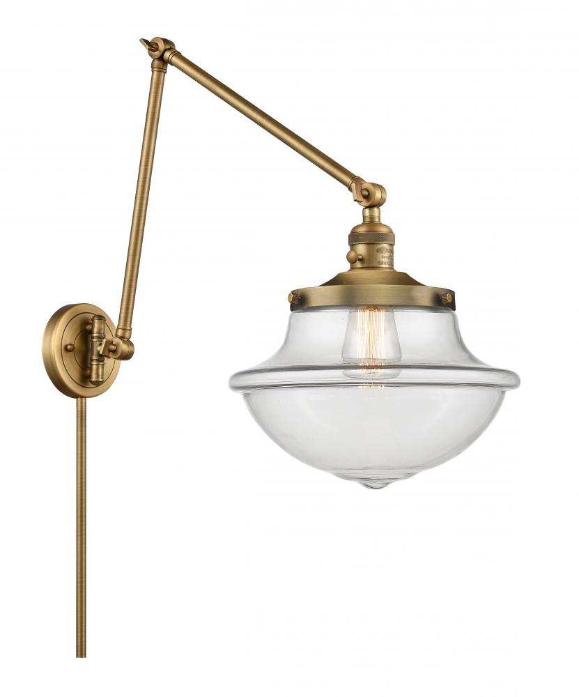 Oxford - 1 Light - 12 inch - Brushed Brass - Swing Arm