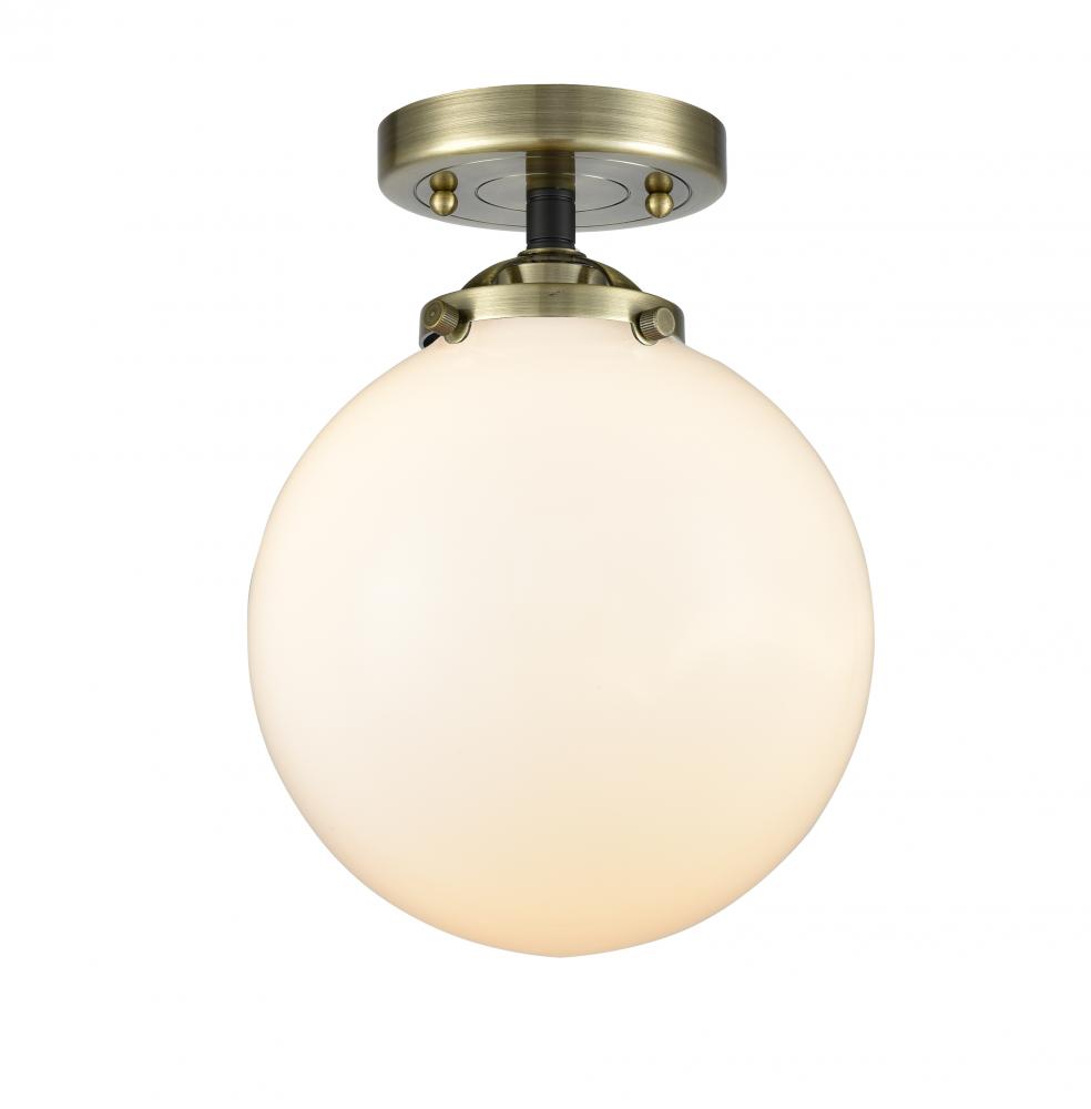 Beacon - 1 Light - 8 inch - Black Antique Brass - Semi-Flush Mount