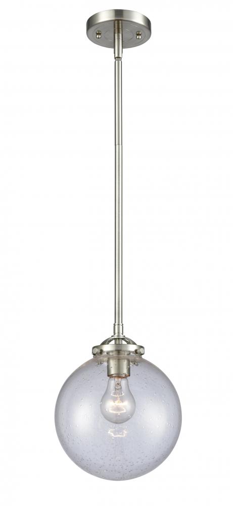 Beacon - 1 Light - 8 inch - Brushed Satin Nickel - Cord hung - Mini Pendant