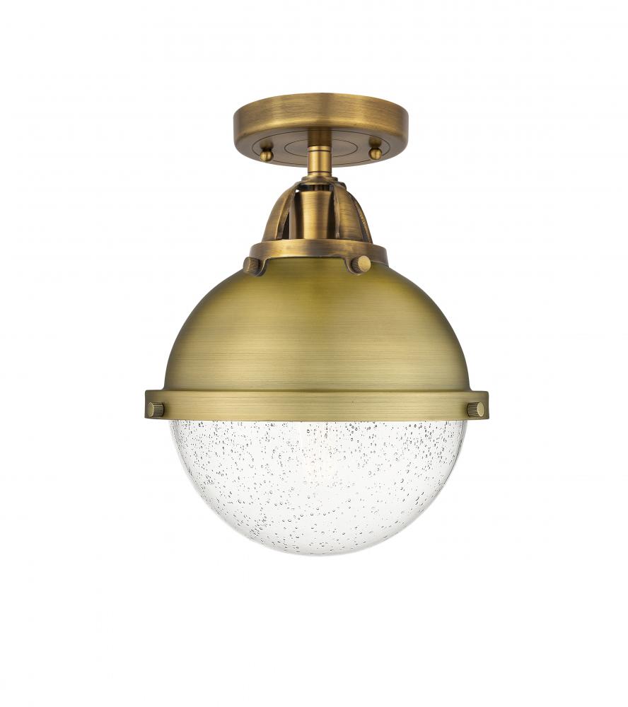 Hampden - 1 Light - 9 inch - Brushed Brass - Semi-Flush Mount