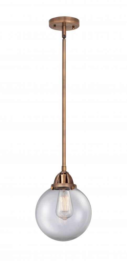 Beacon - 1 Light - 8 inch - Antique Copper - Cord hung - Mini Pendant