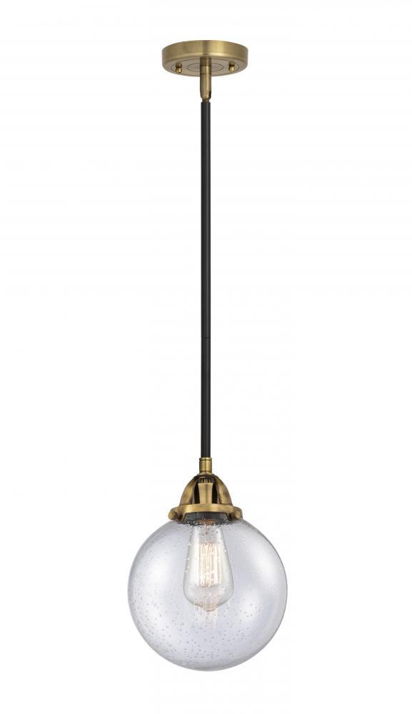 Beacon - 1 Light - 8 inch - Black Antique Brass - Cord hung - Mini Pendant