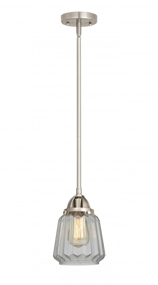 Chatham - 1 Light - 7 inch - Brushed Satin Nickel - Cord hung - Mini Pendant