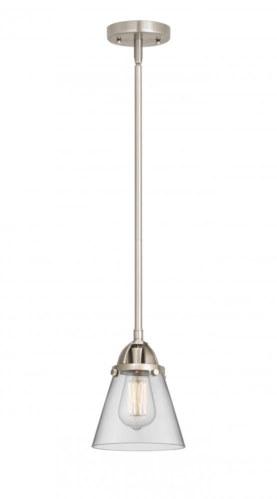 Cone - 1 Light - 6 inch - Brushed Satin Nickel - Cord hung - Mini Pendant