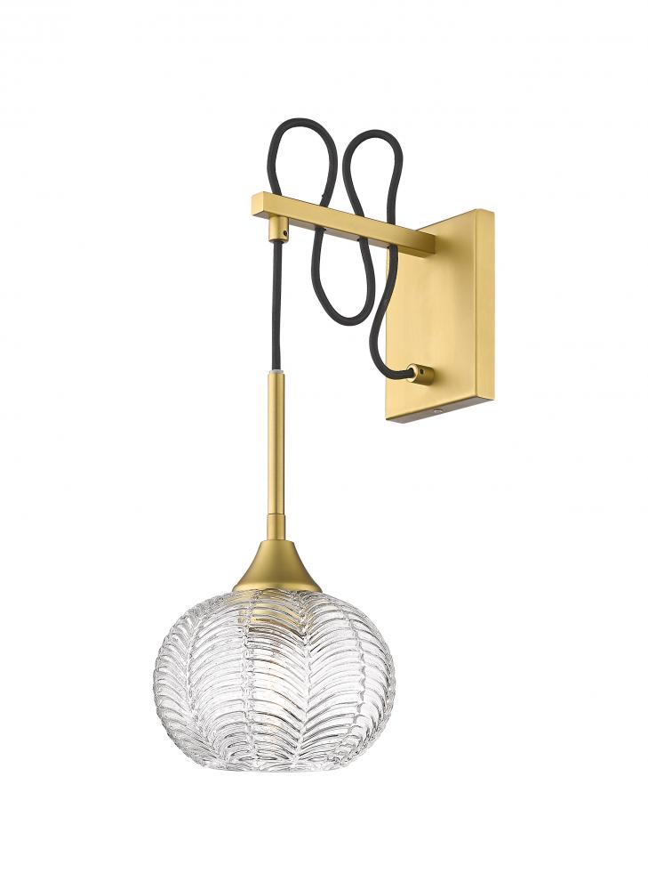 Berkshire - 1 Light - 7 inch - Brushed Brass - Sconce