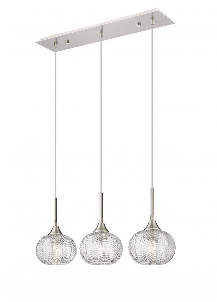 Berkshire - 3 Light - 28 inch - Brushed Satin Nickel - Cord Hung - Island Light