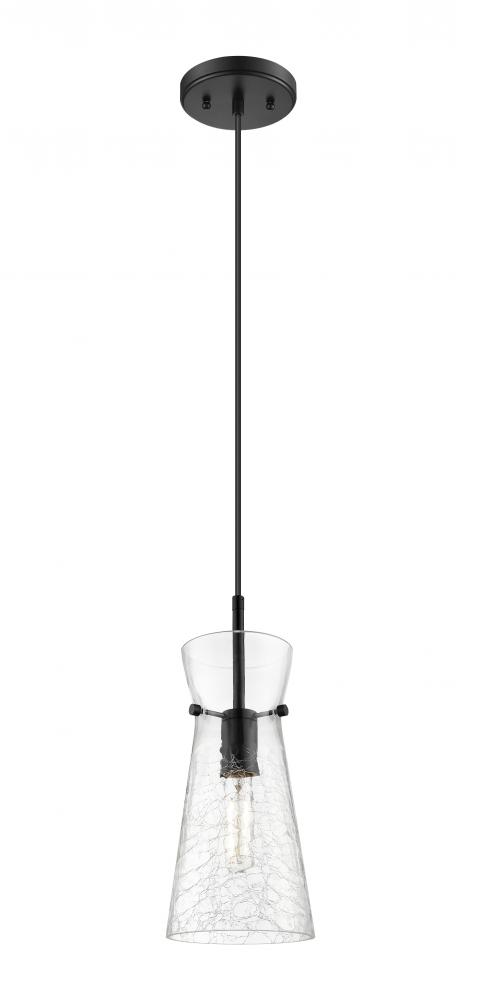 Nicole - 1 Light - 8 inch - Matte Black - Cord hung - Pendant