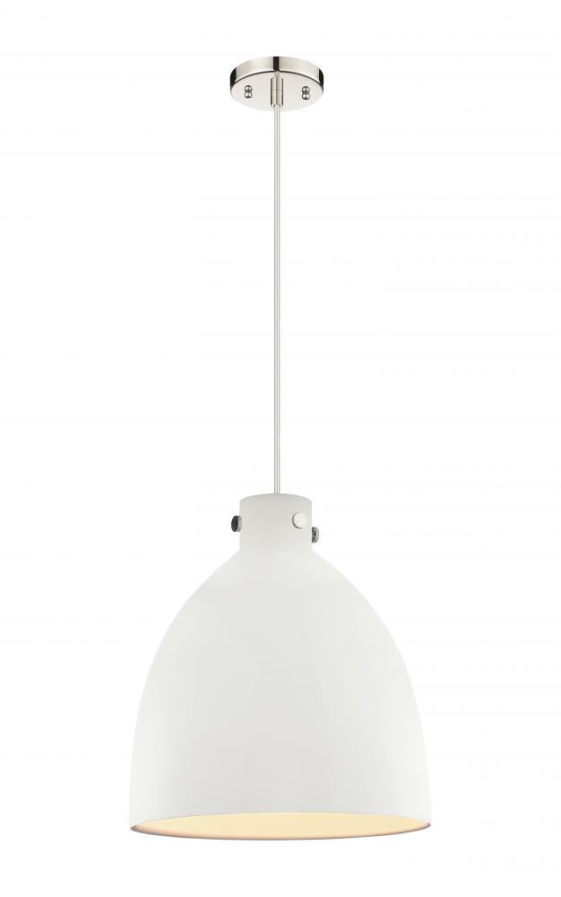 Newton Sphere - 1 Light - 16 inch - Polished Nickel - Cord hung - Pendant