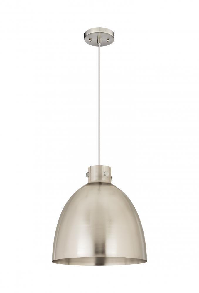 Newton Sphere - 1 Light - 16 inch - Satin Nickel - Cord hung - Pendant