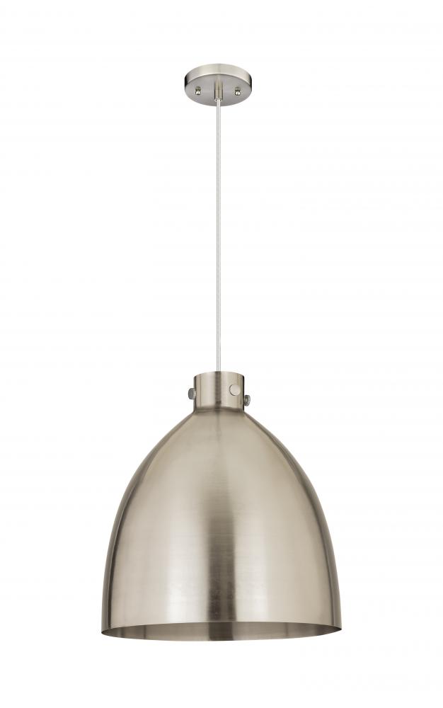 Newton Sphere - 1 Light - 18 inch - Satin Nickel - Cord hung - Pendant