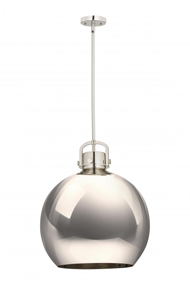 Newton Sphere - 1 Light - 18 inch - Polished Nickel - Pendant