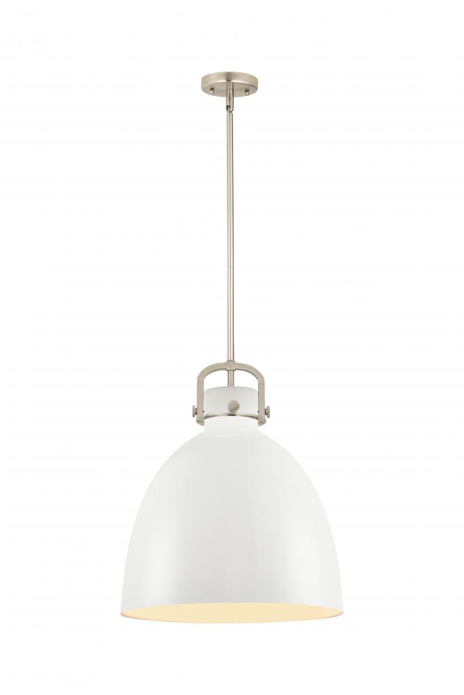 Newton Sphere - 1 Light - 16 inch - Satin Nickel - Pendant