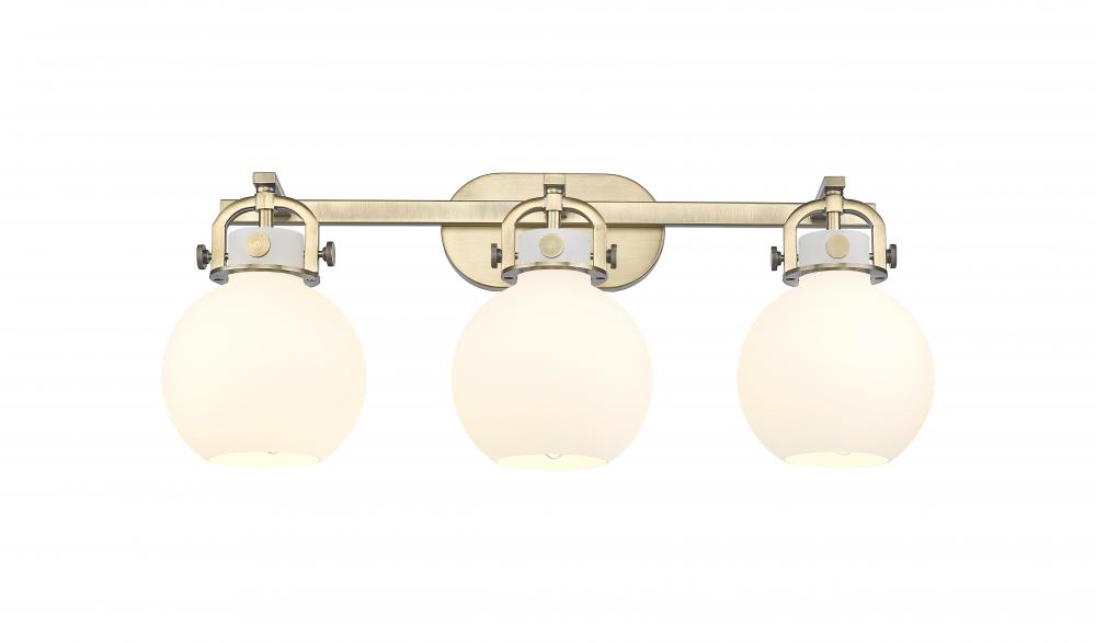 Newton Sphere - 3 Light - 27 inch - Brushed Brass - Bath Vanity Light