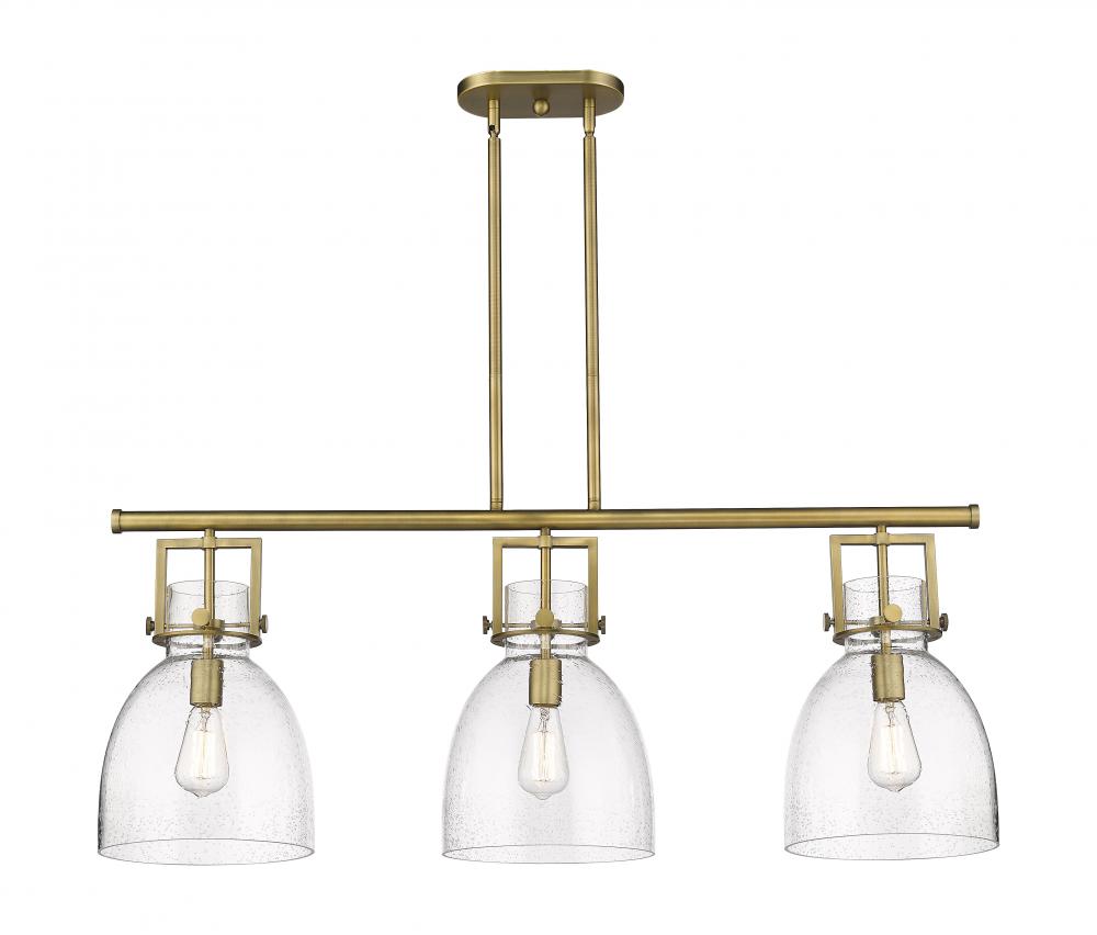 Newton Bell - 3 Light - 42 inch - Brushed Brass - Island Light