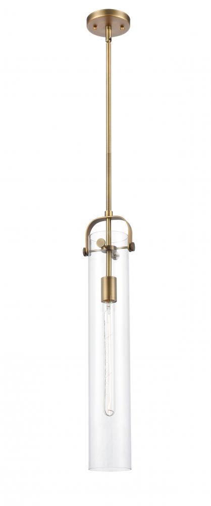 Pilaster - 1 Light - 4 inch Glass - Brushed Brass - Pendant