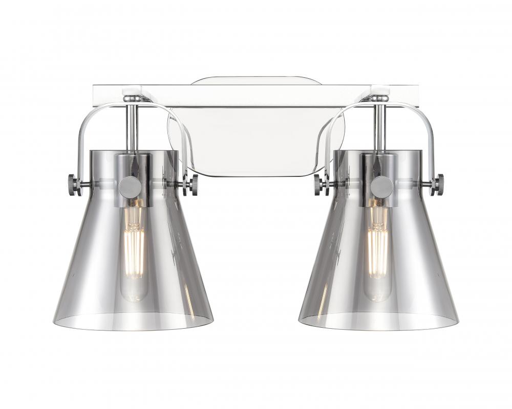 Pilaster II Cone - 2 Light - 17 inch - Polished Chrome - Bath Vanity Light