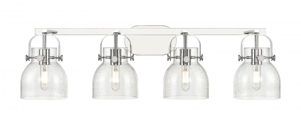 Pilaster II Bell - 4 Light - 37 inch - Polished Chrome - Bath Vanity Light