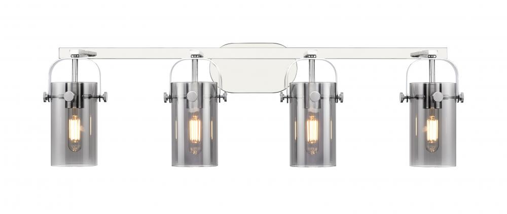 Pilaster II Cylinder - 4 Light - 35 inch - Polished Chrome - Bath Vanity Light