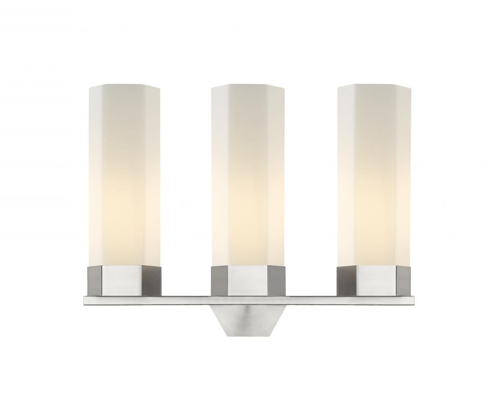 Claverack - 3 Light - 22 inch - Satin Nickel - Bath Vanity Light