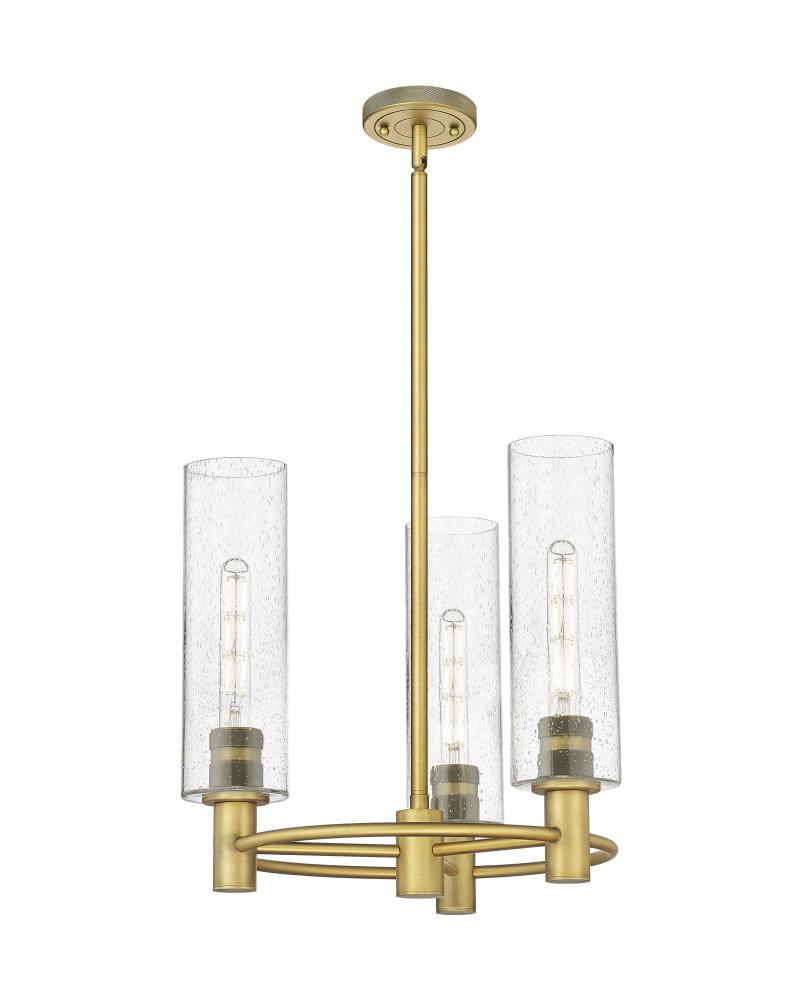 Crown Point - 3 Light - 18 inch - Brushed Brass - Pendant