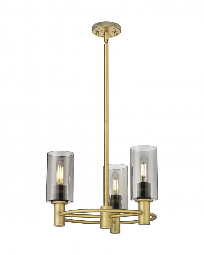 Crown Point - 3 Light - 18 inch - Brushed Brass - Pendant