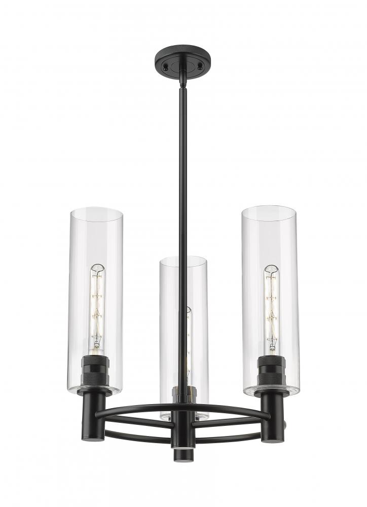 Crown Point - 3 Light - 18 inch - Matte Black - Pendant