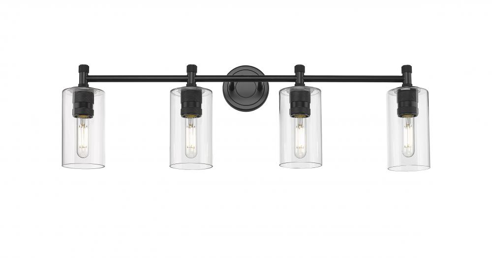 Crown Point - 4 Light - 34 inch - Matte Black - Bath Vanity Light