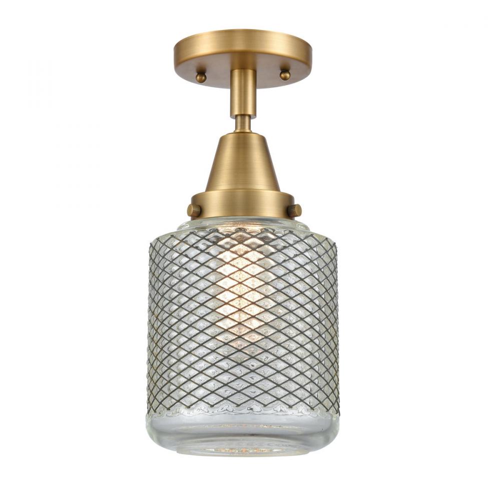 Stanton - 1 Light - 6 inch - Brushed Brass - Flush Mount