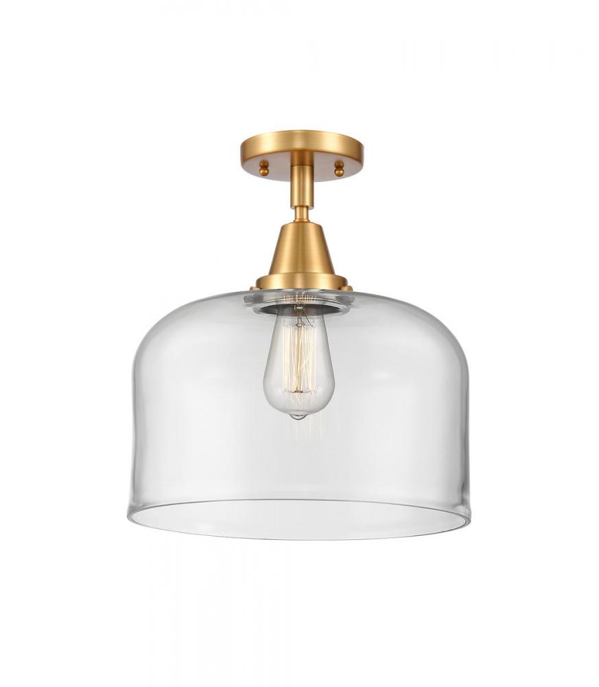 Bell - 1 Light - 12 inch - Satin Gold - Flush Mount