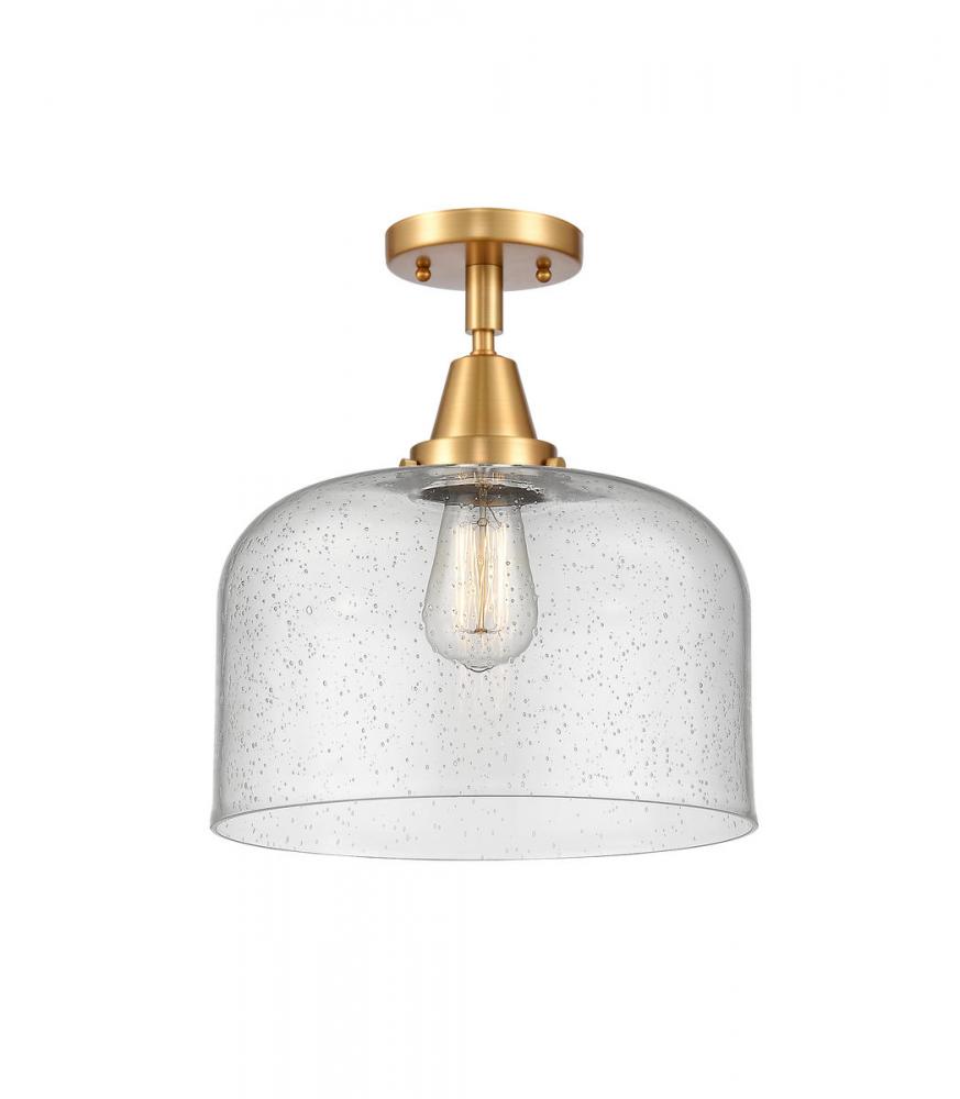 Bell - 1 Light - 12 inch - Satin Gold - Flush Mount