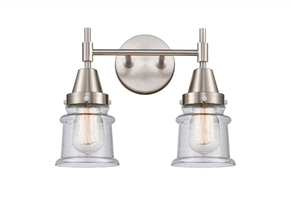 Canton - 2 Light - 14 inch - Satin Nickel - Bath Vanity Light