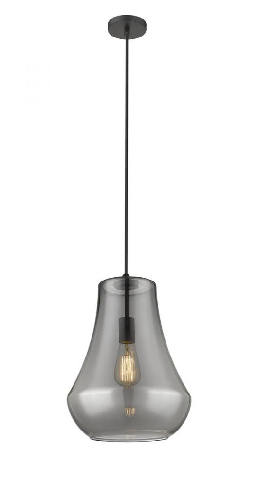 Fairfield - 1 Light - 12 inch - Matte Black - Cord hung - Mini Pendant