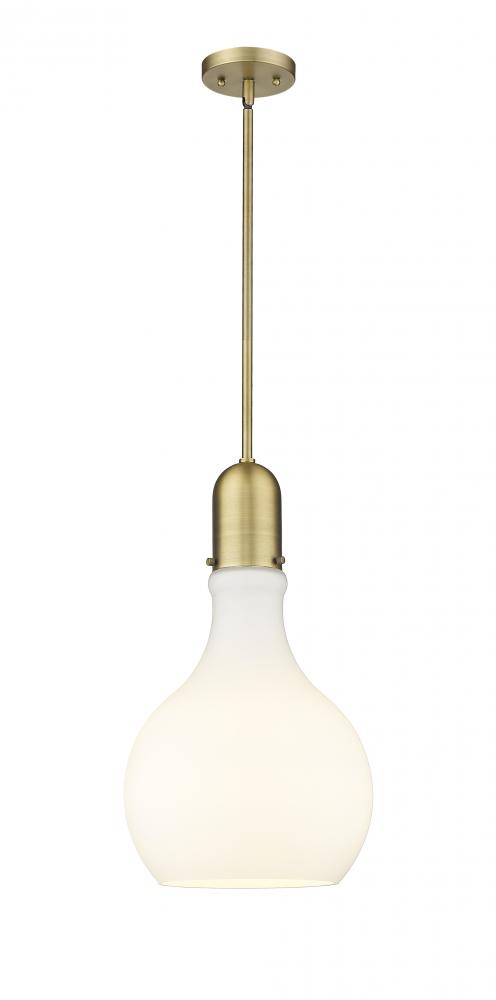 Amherst - 1 Light - 12 inch - Brushed Brass - Stem hung - Mini Pendant