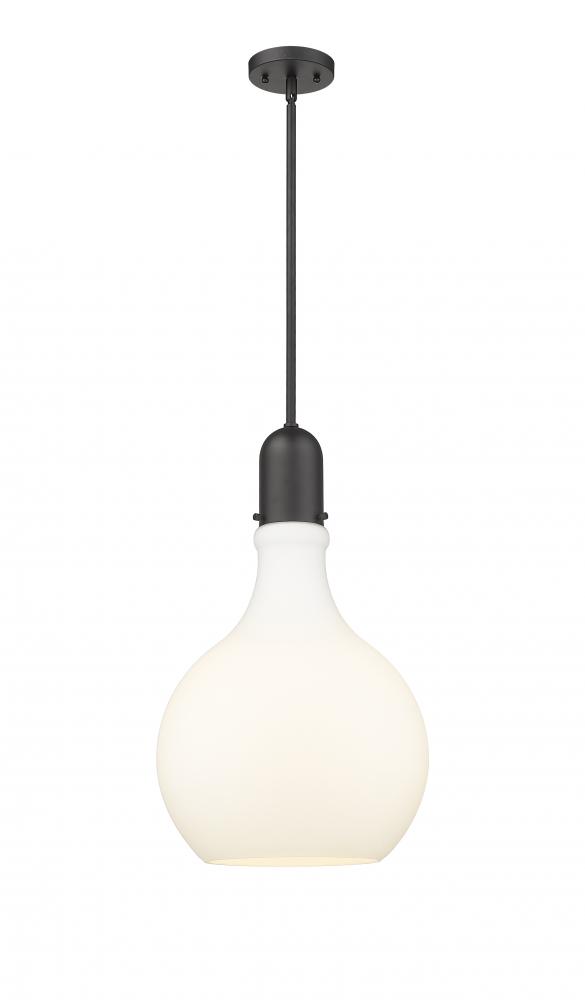 Amherst - 1 Light - 14 inch - Matte Black - Stem hung - Pendant