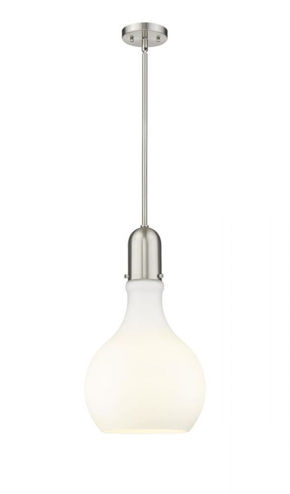 Amherst - 1 Light - 12 inch - Brushed Satin Nickel - Stem hung - Mini Pendant