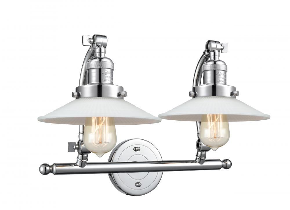 Halophane - 2 Light - 18 inch - Polished Chrome - Bath Vanity Light