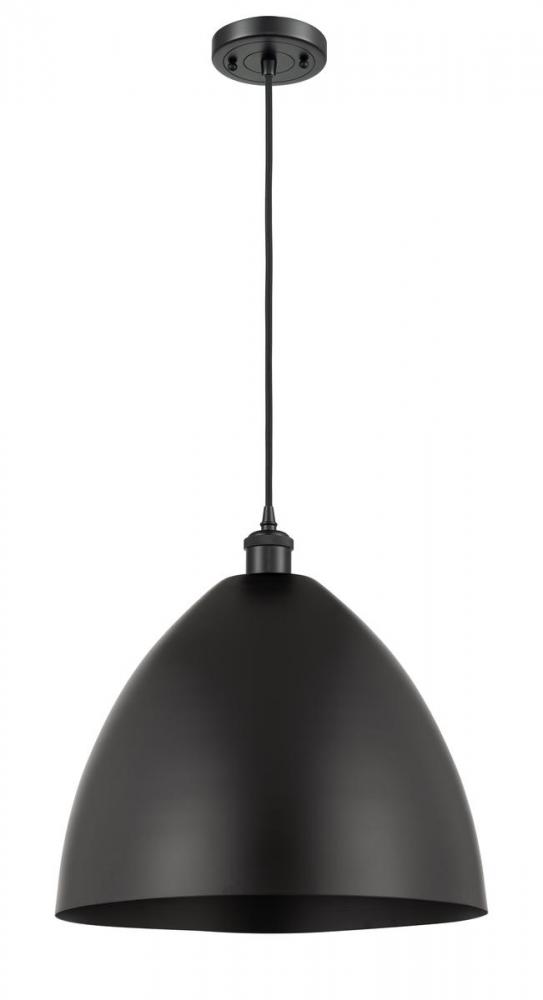 Bristol - 1 Light - 16 inch - Matte Black - Cord hung - Mini Pendant