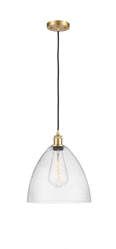 Bristol - 1 Light - 12 inch - Satin Gold - Cord hung - Mini Pendant