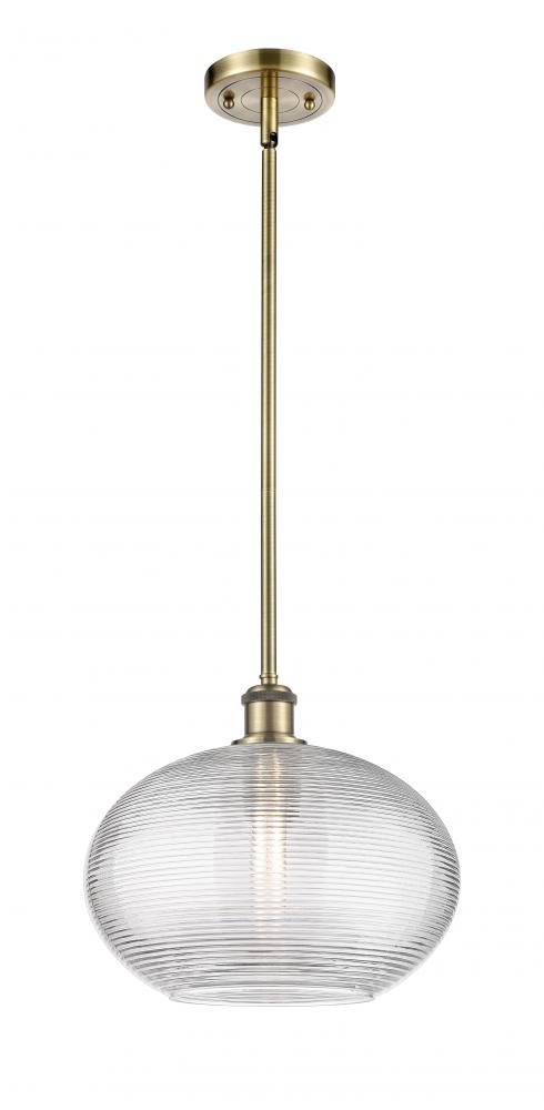 Ithaca - 1 Light - 12 inch - Antique Brass - Mini Pendant