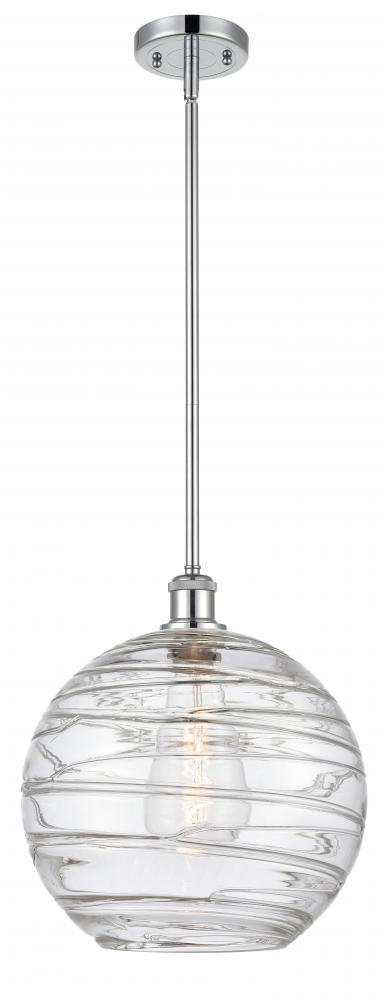 Athens Deco Swirl - 1 Light - 12 inch - Polished Chrome - Mini Pendant