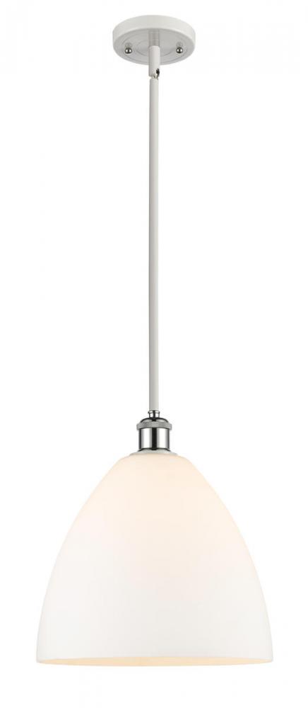 Bristol - 1 Light - 12 inch - White Polished Chrome - Mini Pendant