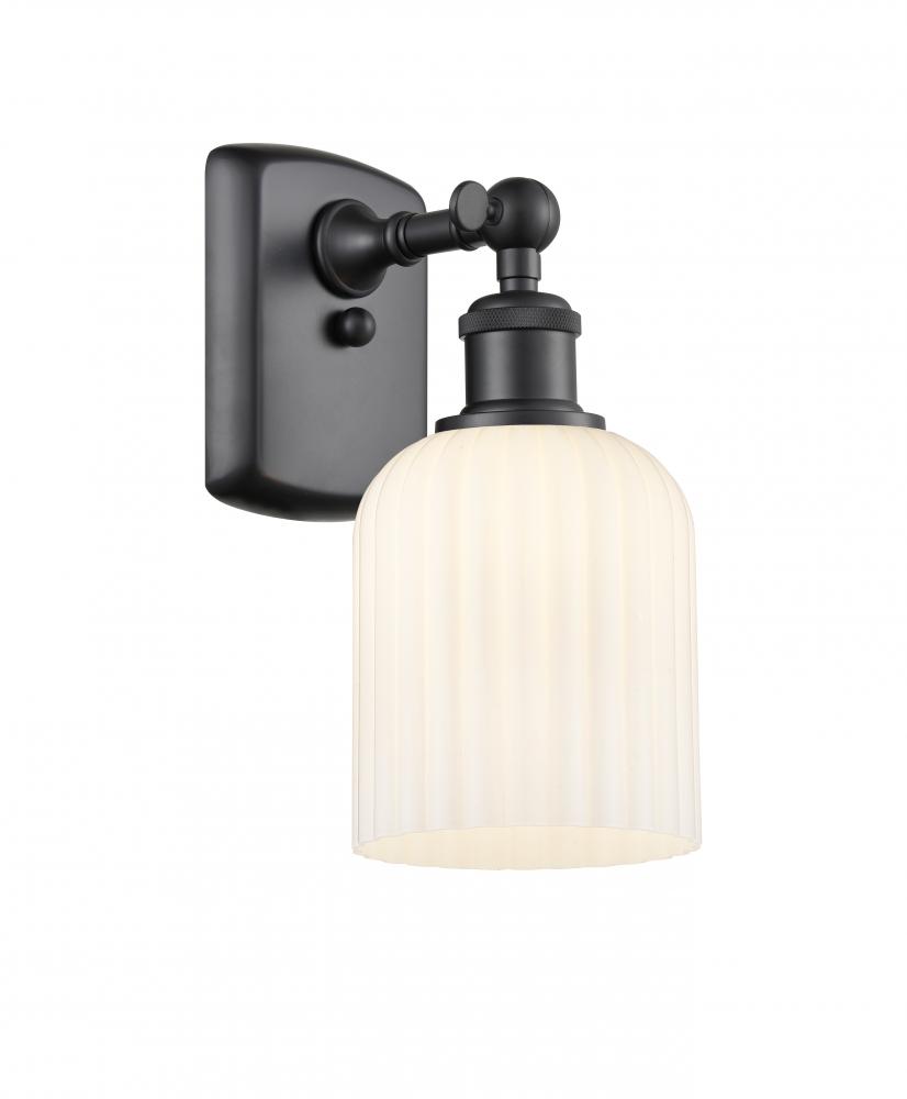 Bridal Veil - 1 Light - 5 inch - Matte Black - Sconce