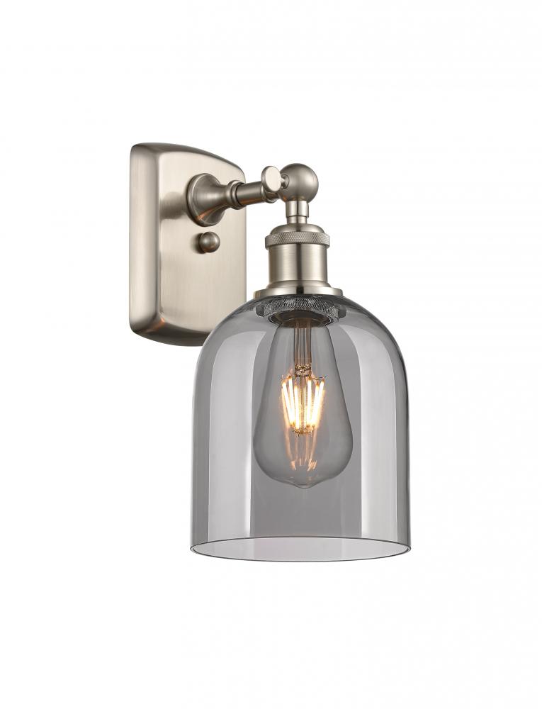 Bella - 1 Light - 6 inch - Brushed Satin Nickel - Sconce